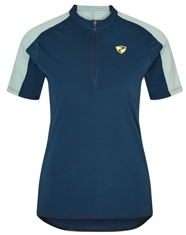 Ziener Damen NARALINA Fahrradtrikot/Radtrikot - Mountainbike|Rennrad - atmungsaktiv,schnelltrocknend,elastisch,Kurzarm, hale Navy, 36