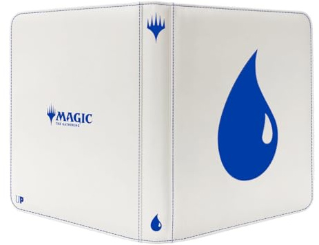 Ultra PRO - Mana 8 12-Pocket Zip PRO-Binder - Island for Magic: The Gathering, Holds & Protects 480 Standard Sized Cards, Collector's Edition Durable Trading Secure Side-Loading Pocket Binder