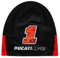 Valentino Rossi Herren Bagnaia Ducati Dual Line Beanie, Schwarz, One Size