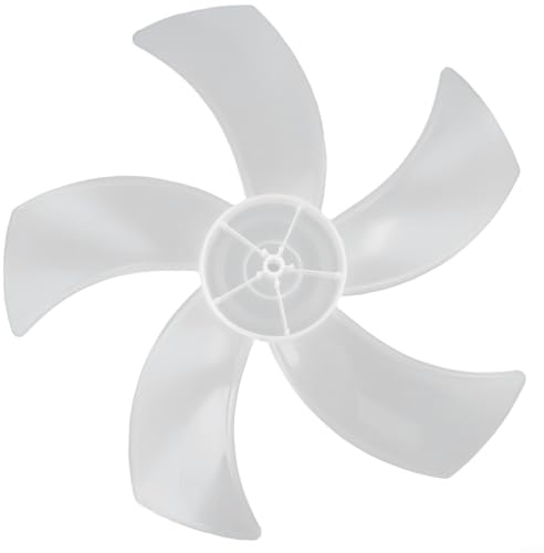16 Inch Fan Blade Replacement for Stand Fan, Desk Fan, High Temperature Resistant, Nut Cover (White)