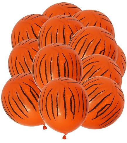 BORFUE 36 Stück Tiger-Luftballons mit Tier-Tiger-Muster, Folienballons, Dschungel-Tier-Ballons für Partyzubehör, Babyparty-Dekorationen