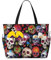 ZHONGSK Große Strandtasche für Damen, große Kapazität, Strandtasche, Stern-/Pool-Tasche mit Reißverschluss und Taschen, faltbare Handtasche für Fitnessstudio, Reisen, Einkaufen, totenköpfe,