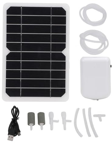 Solar-Teichbelüfter, 2000 MAh, Wasserdichte Solar-Luftpumpe, Geräuscharme Hydrokultur-Luftpumpe, Solarbetriebener Teichsprudler, Teich-Oxygenator für Fischteich, Aquarium, Tank
