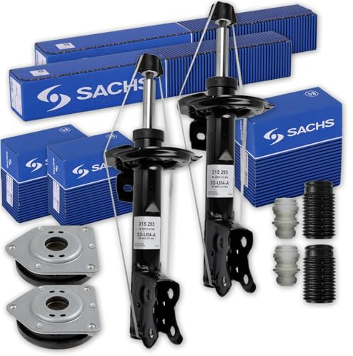2x Sachs Stossdämpfer+Lager+Service Kit vorne | 315293+802559+900305 Kompatibel mit B-Klasse Sports Tourer (W245)