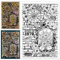 CHGCRAFT Backstein Hintergrund Silikon Stempel Lily Uhr Transparent Silikonstempel Karten Silikon Clear Stamp DIY Album Foto Buch Dekoration
