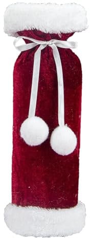 COMFOLIVING Christmas Bottle Covers - Velvet Christmas Wine Bottle Cover | Reusable Decorative Cover | Decorative Wine Accessories Christmas Bottle Bags | Christmas Wine Bags for Wine Bottles Holiday