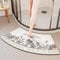 ZJHAHJY Fast Drying Curved Bath Mat, Curved Shower Mats for Round and Corner Shower,Strong Absorbent Corner Bath Mat, Rubber Non-Slip Bottom Shower Mat Outside Shower, 45x100cm(18x40inch)