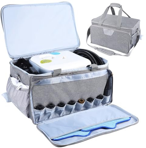 Borsa per il trasporto compatibile con pulitore a vapore Dupray Neat, vaporizzatore Dupray Neat per pavimenti, organizer regolabile per pulitore a vapore con tasche extra, grigio
