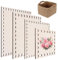 sdhiiolp 4 Stück Korbboden zum HäKeln Korbflechten Set Quadrat Holzboden zum HäKeln 10/12/15/20cm Crochet Basket Korb Flechten set für DIY Korbflechten