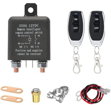 Sarini Auto-Relais, kabellose Fernbedienung, Fernschalter, Autobatterie, Fern-Ausschalter, Fern-Batterie-Trennschalter, 12 V, 250 A