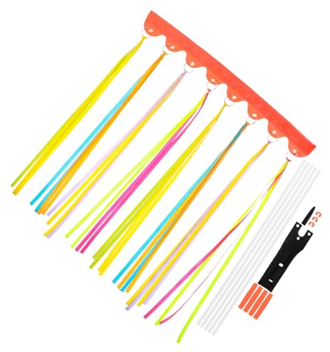 YARNOW Heavy Duty Bike Safety Flag with Pole for Bicycle and Trailer, Lightweight Polyester Material with Fiberglass Rod, Wavy Design for High Visibility during Outdoor Activities