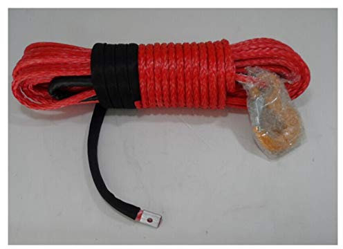 Windenseil, Rotes 10mm * 30m Plasma Winch Seil, Synthetisches Windenseil, 3/8 x 100 Windekabel, Abschleppseil