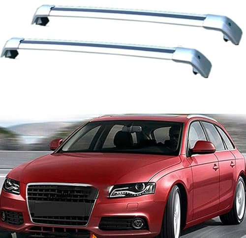 JUNYEW Dachträger-Querstangen Dachträger Dachgepäckträger für Audi - A4 Avant (8K5, B8) 2007-2015 Dachträger aus Aluminium 2 Stücke,A