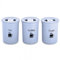 FINE STAR 3pcs Round and Square Plastic Tea Coffee Sugar Storage Airtight Kitchen Canister Jars Pots (Round Blue)