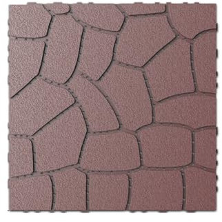 WPC Terrassendielen, 30x30 cm Balkon Boden, Wasserdicht Rutschfest, Klickfliesen Terrasse, wetterbeständiger Bodenbelag, für Balkon, Veranda und Garten (Rotbraun,2 Fliesen)