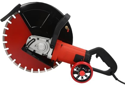 Elektrische Betonsäge, 410 mm, Hochleistungs-Kreissäge 4000 W, Schnitttiefe 165 mm, Nass-/Trocken-Scheibensäge 16“ Mauernutfräse Nass für Stein und Ziegel