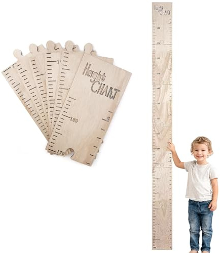 Messlatte Kinder Holz, Messlatte für Kinderzimmer, Messlatten KinderHölzernes Wandlineal, Dekoration & Weihnachtsgeschenke, Taufgeschenke, Kinder & Babys zum Geburt, Skala 40-180cm