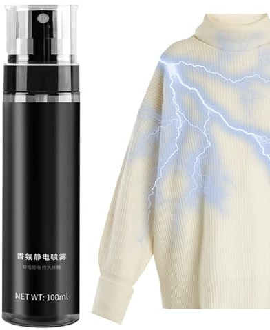 Antistatikspray Textilerfrischer, schützt vor statischer Aufladung und | Textil Für Kleidung, Haare, Autoinnenraum, Möbel, Teppich, Schuhe, Bettwäsche, Vorhänge, Decken, Haustierbett, Sof