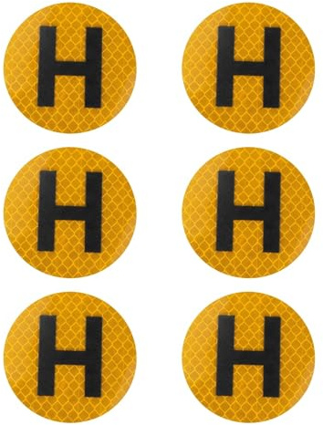 Pack de 6 Pegatina Vehículo Histórico Homologada Distintivo Reflectante Exterior Coche y Moto Vinilo Flexible Adhesivo Sin Dañar Pintura Señal Fácil de Instalar 60mm