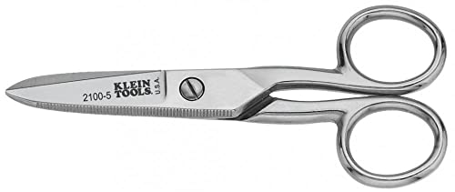 Electrician's Scissors Klein Tools 2100-5, Silver Metallic