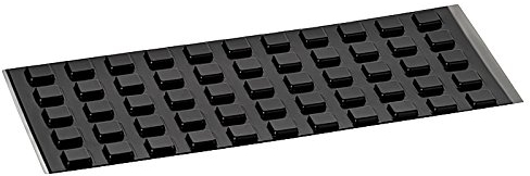 haggiy Elastikpuffer selbstklebend - quadratisch 10x10 mm, Höhe: 2,5 mm, schwarz (55 Stück)