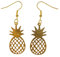 Miniblings Ananas Ohrringe Hänger Obst Sommer Ferien Urlaub golden - Handmade Modeschmuck I Ohrhänger Ohrschmuck vergoldet