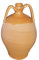 FIASCA SMALTATA IN TERRACOTTA FATTA A MANO SUL TORNIO ; ALTEZZA CM. 33.