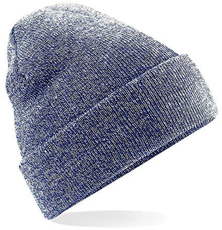Beechfield Unisex Original Cuffed Beanie Baskenmütze, Marineblau, meliert, Einheitsgröße