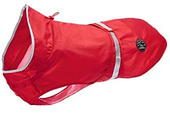 HUNTER Hunde-Regenmantel UPPSALA RAIN, Farbe: rot, wind- & wasserfest, anpassbarer Bauchgurt, reflektierend, elastische Beinschlaufen, kompakt verstaubar, leicht zu reinigen, waschbar, Größe: 35