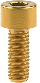 Yaruijia Titan-Schraube M8 x 20 25 30 35 40 45 50 60 70 mm Säulenkappe Inbus-Schraube für Fahrrad Motorrad Auto Zubehör (M8 x 20 mm, Gold)