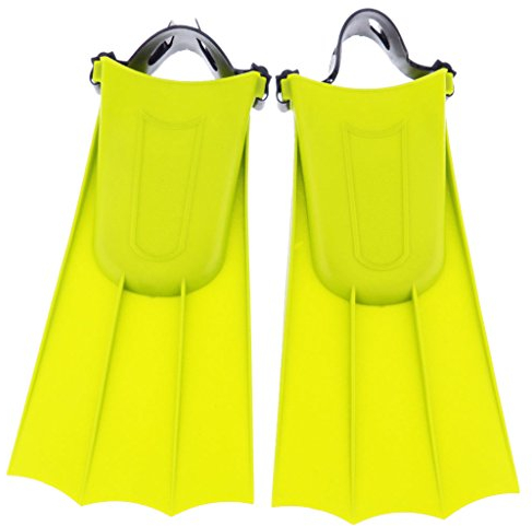 Perfeclan Silikagel Flossen für Erwachsene Wassersport Schwimmen Taucherflossen Trainingsflossen, Gelb, 40-44