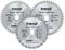 Trend Wood Circular Saw Blades, 160mm Diameter, 20mm Bore, 24/48 Teeth, 2.2mm Kerf, +15/4° Hook, TCT, Medium/Fine/S.Fine Finish, 3 Pack, CSB/160/3PK/A
