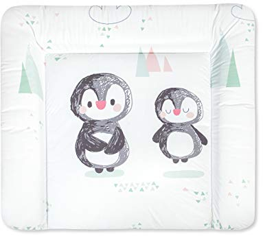 Julius Zöllner Wickelauflage Softy 85x75 cm - Wickelunterlage - wasserdicht und abwischbar - Made in Germany – Oeko-Tex Standard 100 – Pinguin