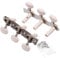 vhbw Stimmwirbel Mechaniken Pegs 3R3L kompatibel mit Gitarre, Konzertgitarre - Gitarrenwirbel, Stimmmechanik, 10 mm Aufnahme, Silber