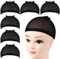 FANDAMEI 6 Stück Perücke Kappen Haarnetz Perücke Set Unterziehhaube Wig Caps Nylon Perückennetz Dehnbare Elastische Atmungsaktive Schwarzes Haarnetz