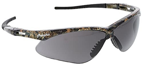 MCR Safety Memphis Series MOMP112AF Gafas de seguridad, protección ocular, marco de roble musgoso, lente antivaho UV-AF gris
