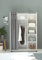 möbelando Kleiderschrank rollbar Kleideraufbewarhung Holzschrank Schrank Regal Jill II