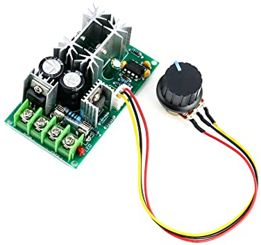QWORK Controlador de velocidad del motor PWM DC 12V 24V 36V 48V 20A módulo de accionamiento de alto rendimiento controlador electrónico, para regulador LED ultrapequeño de 20 A
