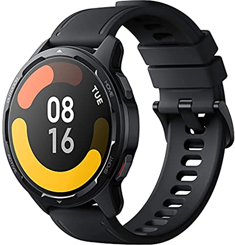 Xiaomi Montre S1 Active (Black) avec câble USB-C 1 m, écran AMOLED HD 1,43, 117 Modes d'entraînement, NFC intégré, appels téléphoniques Bluetooth, résistant à l'eau, Version Italienne