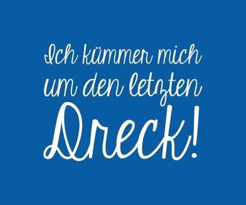 Farbwuselei Brillenputztuch Ich kümmer Mich um den letzten Dreck Tuch Reinigungstuch Brillentuch Displaytuch (blau)