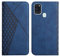 KOUYI Kompatible mit Samsung Galaxy A21S Hülle, Retro Premium PU Leder Weich TPU Klapphülle Kartenfächer Magnetic Standfunktion Flip Wallet Shockproof Handyhülle (Blau)