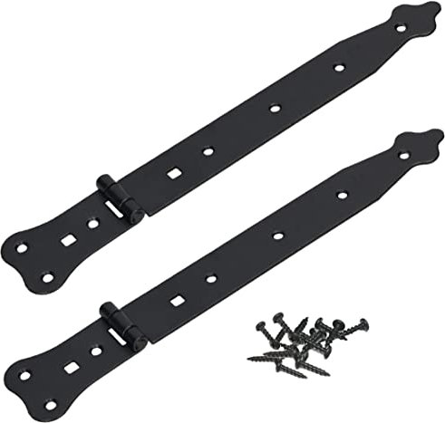 KOTARBAU® 2er Set Ladenband 320 mm Schmal Torscharnier Stilvolles Türband von Höchster Qualität Werfgehänge Kreuzgehänge Gartentorband