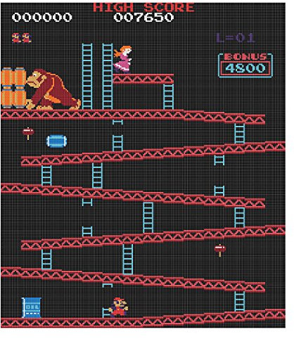 Póster Cartel Donkey Kong Classic Juegos Antiguo 8 bits Retro Vintage Gaming