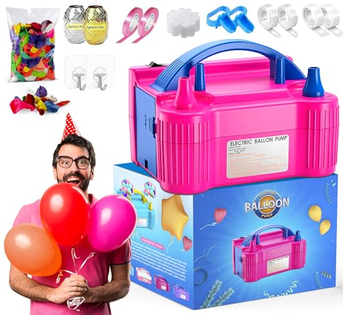 Electric Balloon Pump - Dual Nozzle, Portable inflator for party decorations, Wedding, Birthday, Activities and Festival Decoration - UK Seller