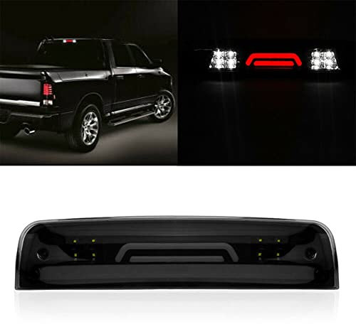 AIVYNA Terza Luce Freno LED Fumo Rosso e Bianco per Dodge Ram 1500 2500 3500 2009-2018