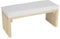 Manicure Nail Hand Rest Nail Hand Pad with Wooden Bracket Soft PU Leather Manicure Cushion for Nail Table(White)