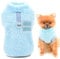 SMALLLEE_LUCKY_STORE Haustier-Sherpa-Fleece-Pullover Weste Rollkragenpullover mit D-Ring weiches Sweatshirt für kleine Hunde Katzen, Welpen Yorkie Chihuahua warme Herbst-Winterkleidung, blau, S