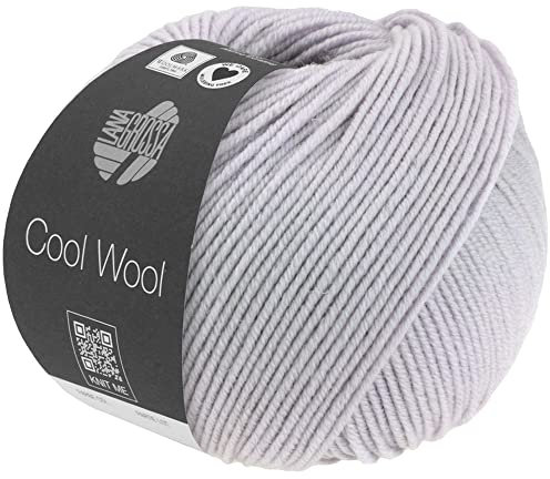 LANA GROSSA Cool Wool Melange | Extrafeine Merinowolle waschmaschinenfest und filzfrei | Handstrickgarn aus 100% Schurwolle (Merino extrafein) | 50g Wolle zum Stricken & Häkeln | 160m Garn FB 1402