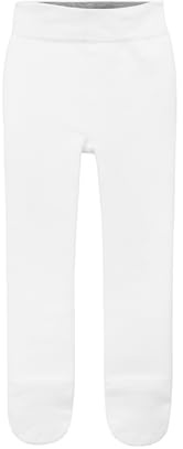Bambine Ragazze Collant Termici Pile Collant Ispessiti Leggings con Piede Collant in Maglia con Elastico in Vita Caldo Comfort - Bianco Taglia del Produttore XXL