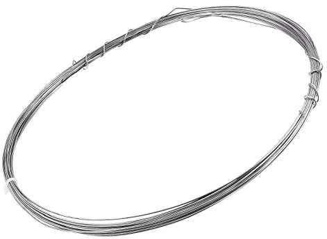 BENECREAT Filo di acciaio al titanio calibro 1 mm/18, 65,6 piedi (20 m) tondo per saldatura per la creazione di gioielli e la creazione di gioielli